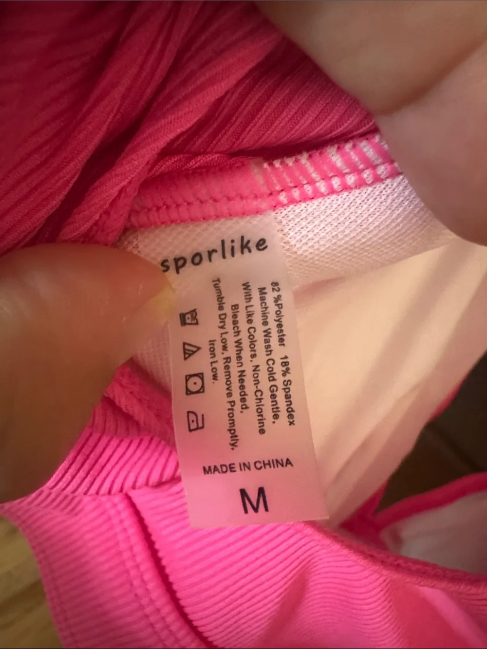 Sporlike Hot Pink Ruffle Bikini Set with Leopard Print High Waisted Bottoms NWT